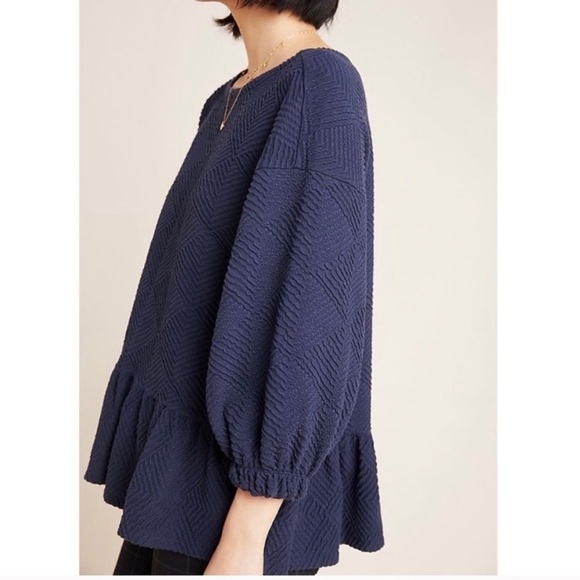 Anthropologie Maeve Mikayla Peplum Top - Picture 2 of 10